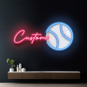 Baseball Neon Sign Custom Neon Sign for Kids Room Decor