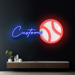 Baseball Neon Sign Custom Neon Sign for Kids Room Decor