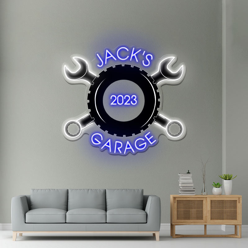 Garage Neon Sign for Men Garage Decor Sign Light