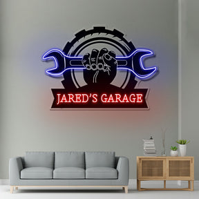 Custom Garage Led Neon Sign Men Gift Wall Decor Light