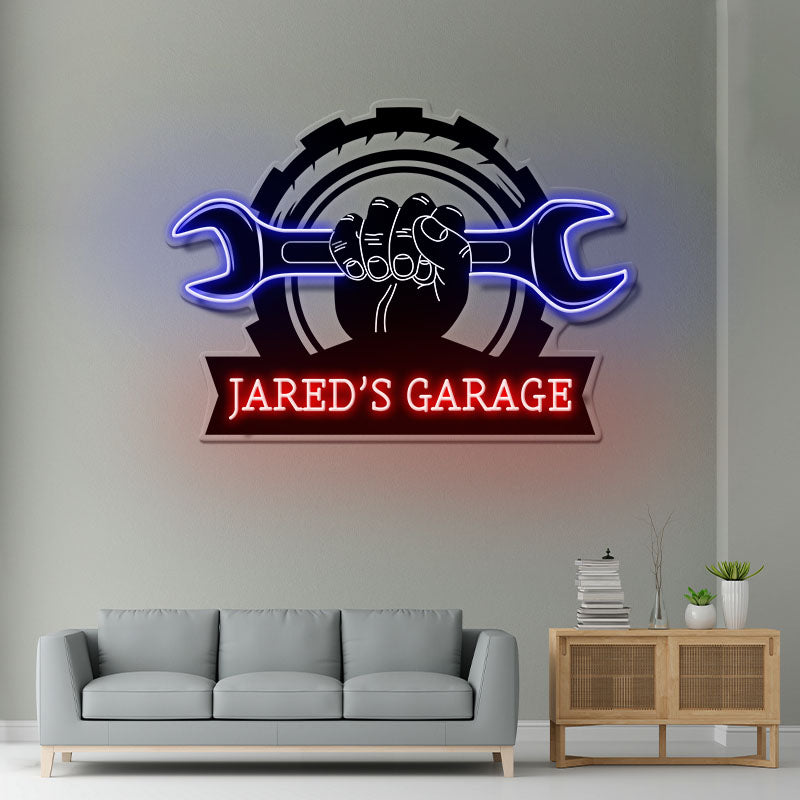 Custom Garage Led Neon Sign Men Gift Wall Decor Light