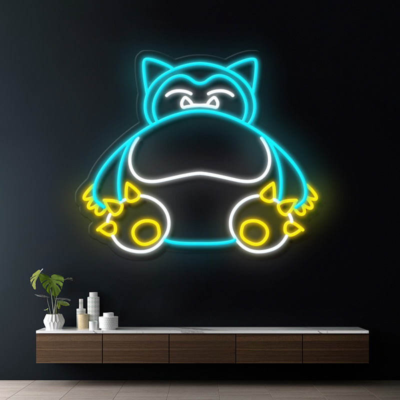 Anime Neon Sign Snorlax Cartoon Neon Sign