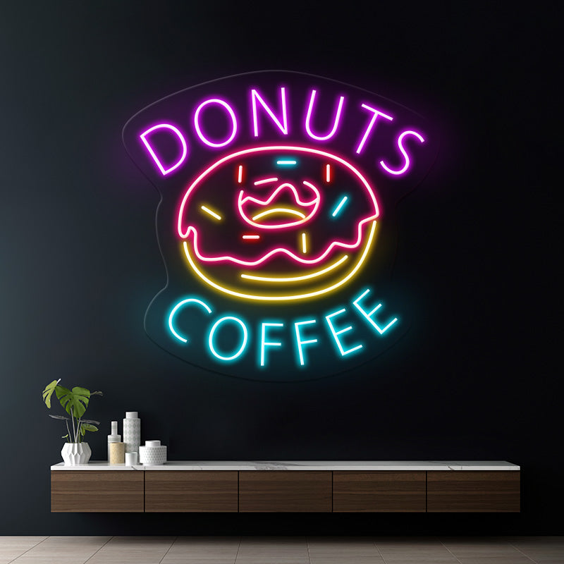 Donuts Coffee Shop Neon Sign Custom Led Sign