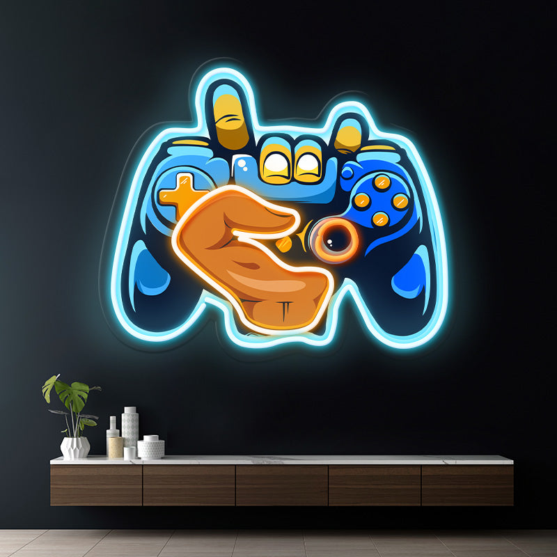 Gaming Console Neon Sign Artwork Gaming Room Decor