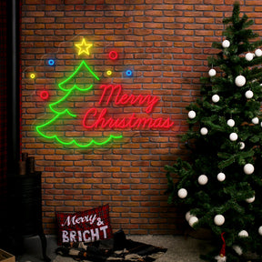 Merry Christmas Neon Sign Personalized Gifts Home Party Decor