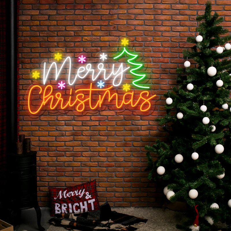 Merry Christmas Festival Neon Sign