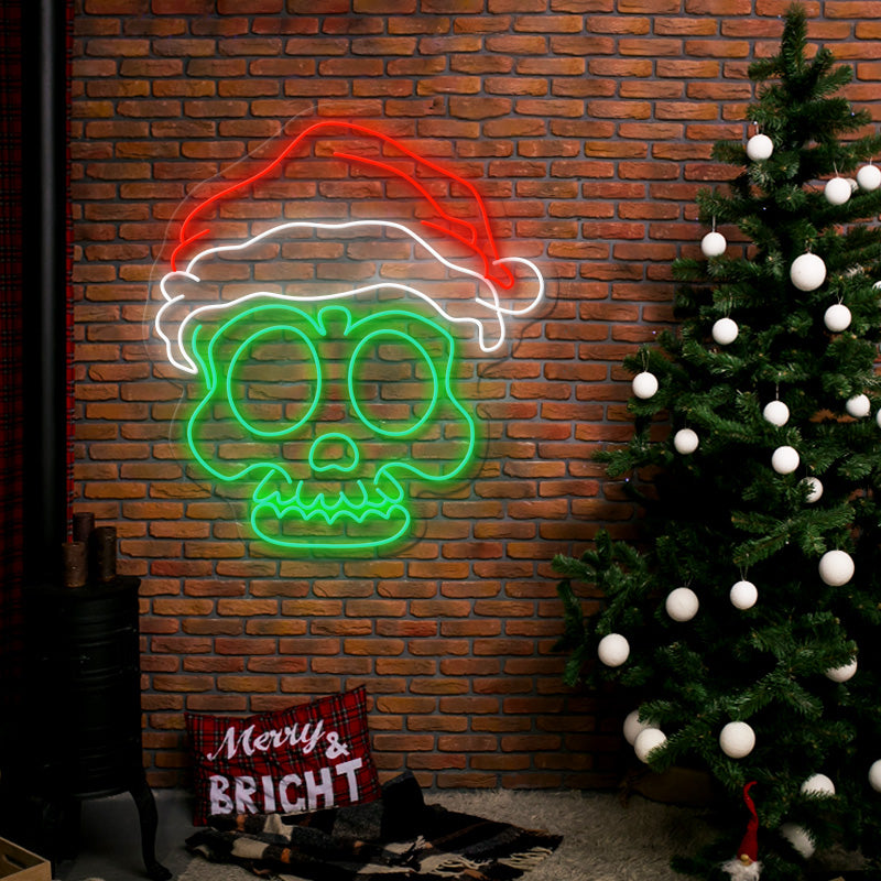 Christmas Neon Sign Skull Face Led Light