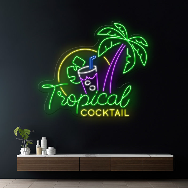 Tropical Cocktail Led Neon Sign Bar Decor Neon Sign