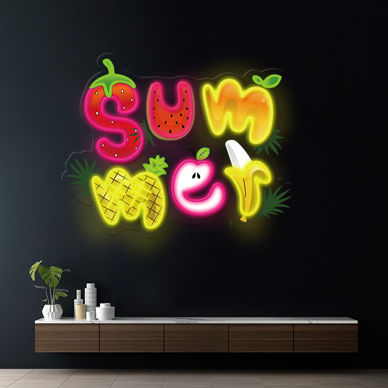 Summer Poster Artwork Led Neon Sign