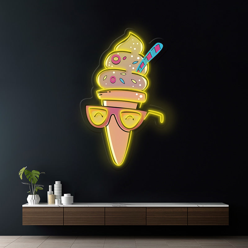 Ice Cream Artwork Neon Sign Wall Decor Sign