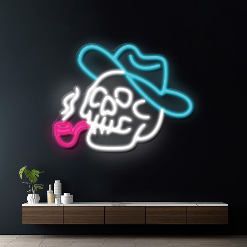 Skull Neon Light Signs Wall Decor for Gaming Room