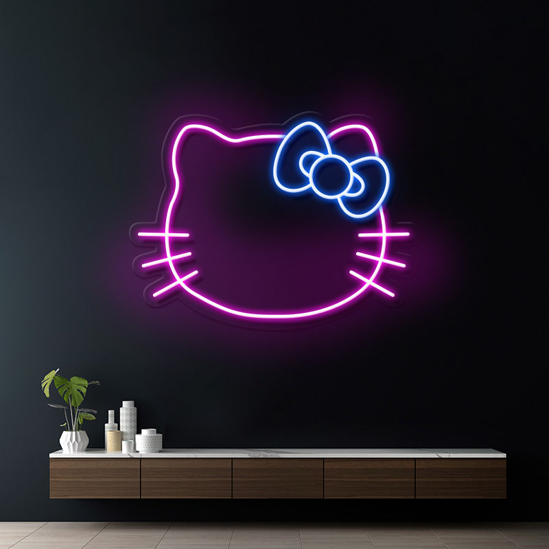 Cute Cat Neon Sign Kids Room Decor Sign