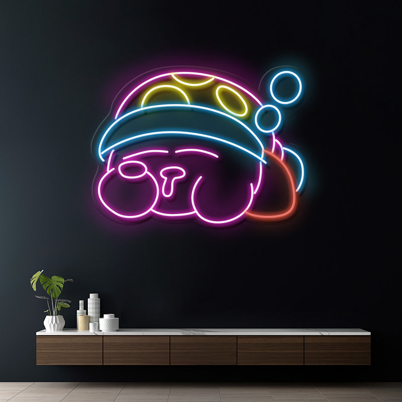 Sleeping Kirby Neon Sign for Girl Gifts Kids Room Decor