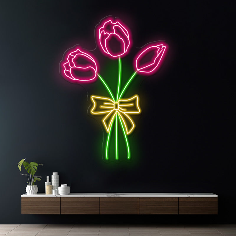 Tulip Neon Sign Home Decor Sign Women Gift