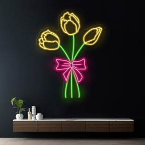 Tulip Neon Sign Home Decor Sign Women Gift