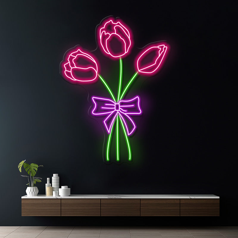 Tulip Neon Sign Home Decor Sign Women Gift