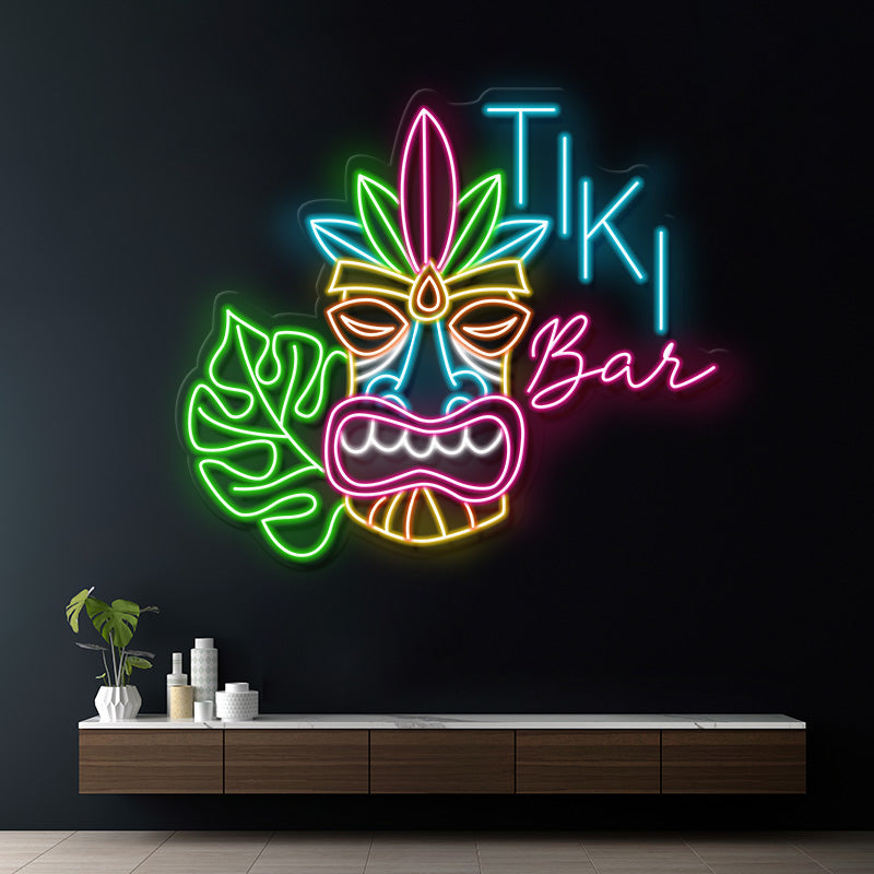 Tiki Bar Neon Sign Wall Decor Sign Art