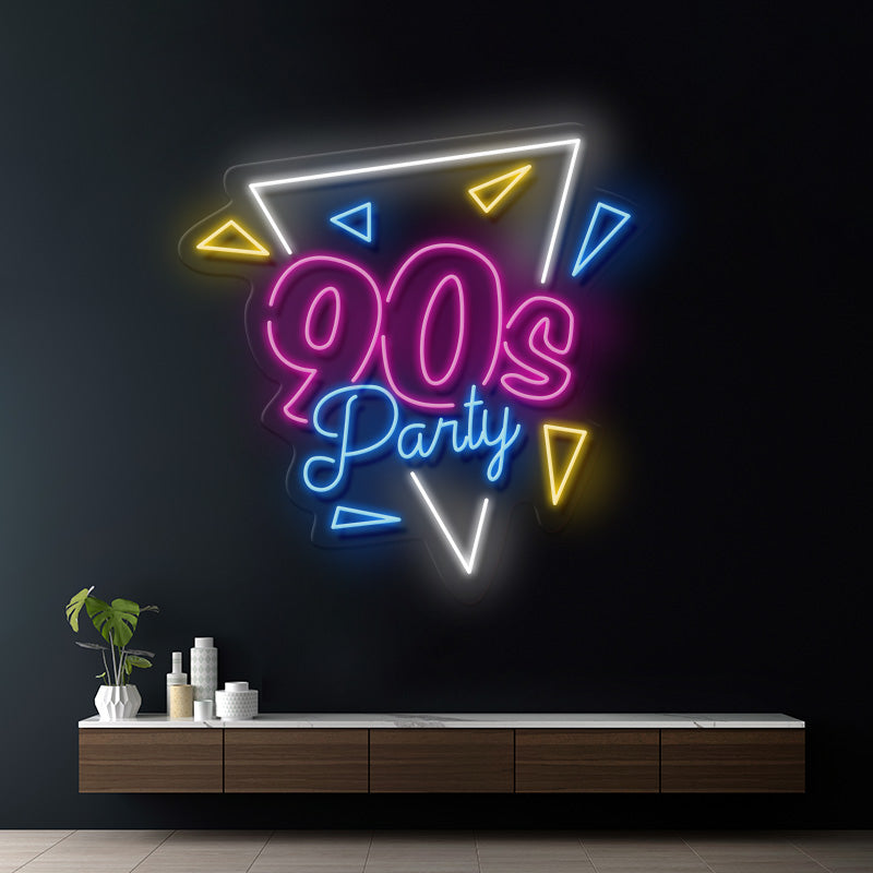 Retro 90’s Party Decor Neon Sign