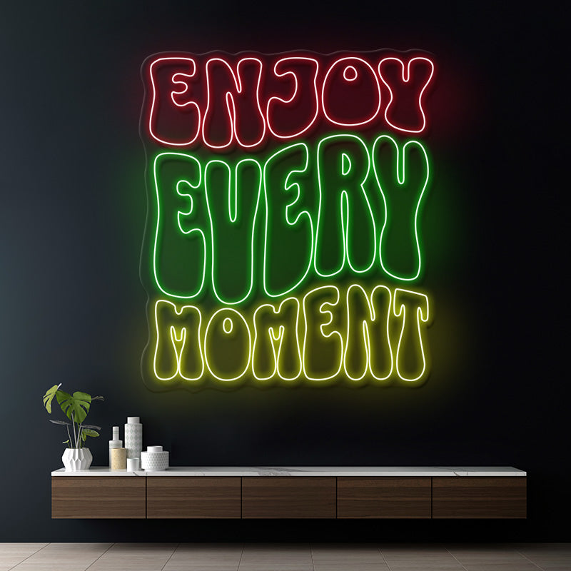 Enjoy Every Moment Led Neon Sign Home Decor Sign