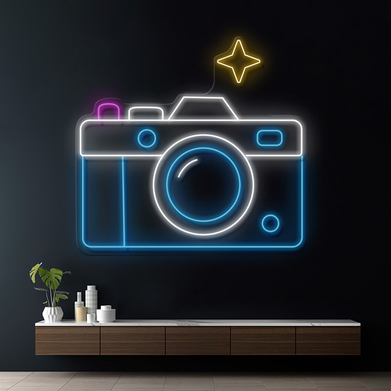 Camera Led Neon Sign Photography Studio Decor Neon Sign