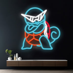 Squirtle Cartoon Neon Sign Gaming Room Decor Sign