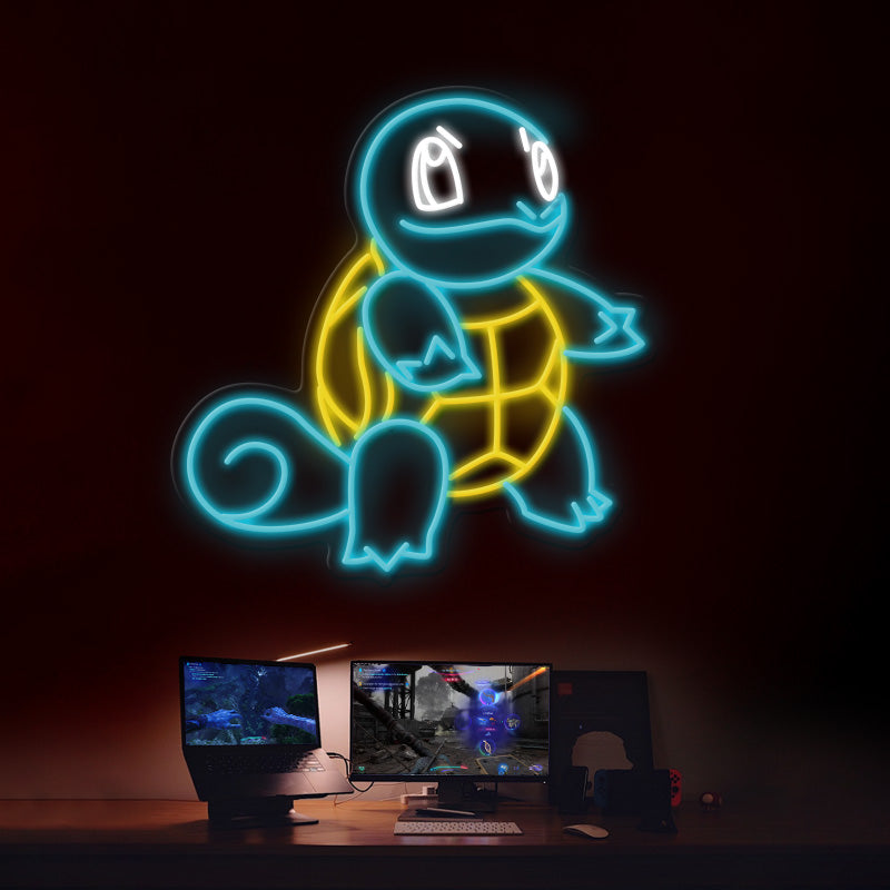 Squirtle Neon Sign Gaming Room Decor Sign Home Decor Sign