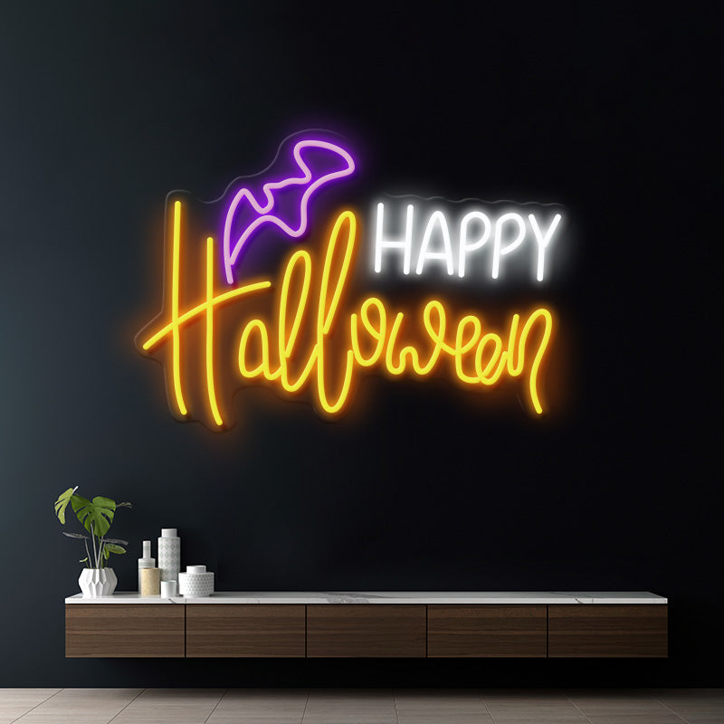 Happy Halloween Neon Sign Home Party Decor Sign