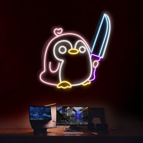 Cute Penguin Neon Sign Kids Gift Neon Sign