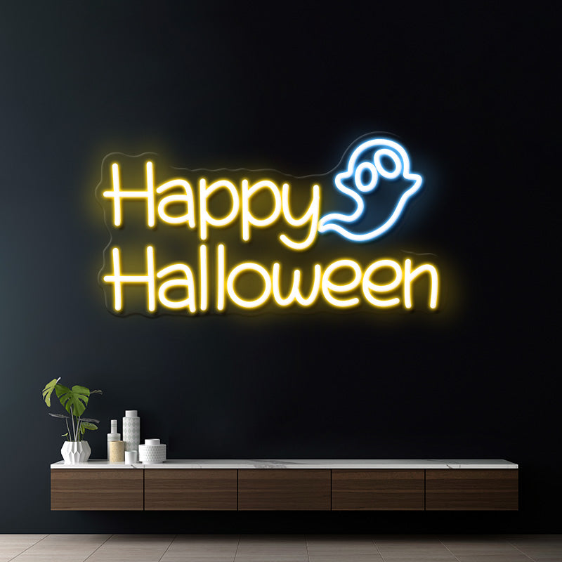 Happy  Halloween Led Neon Sign Home Party Decor Sign