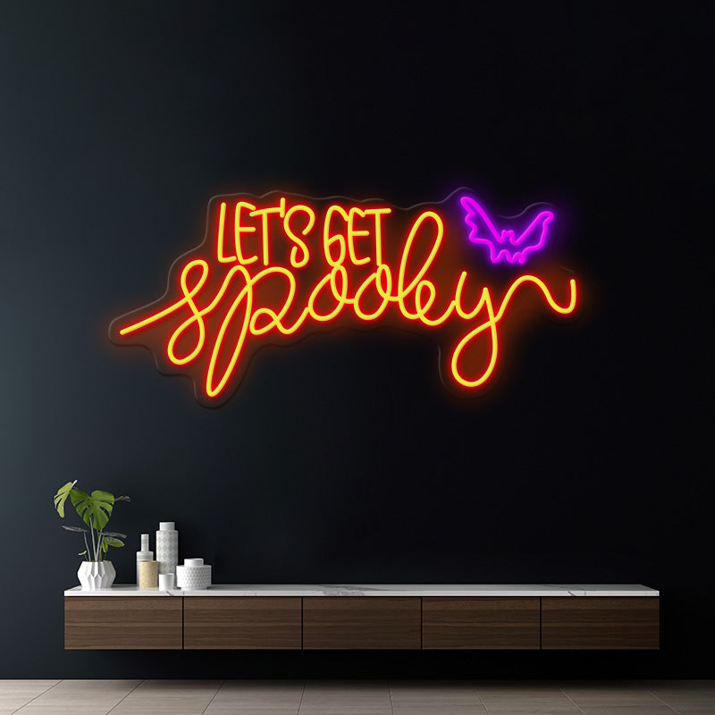 Let's Get Spooky Halloween Neon Sign