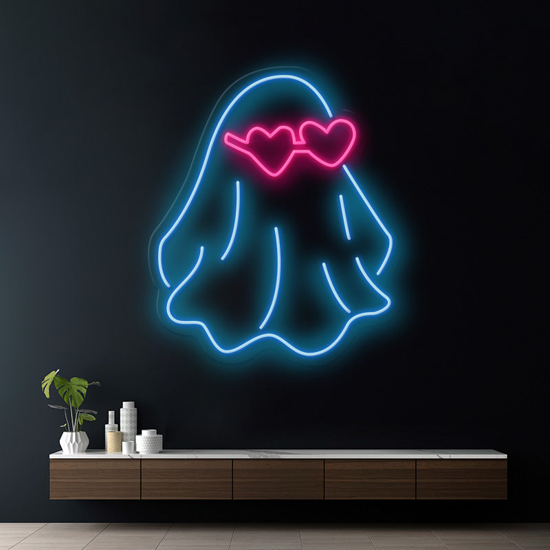 Ghost Neon Sign Halloween Decor Sign