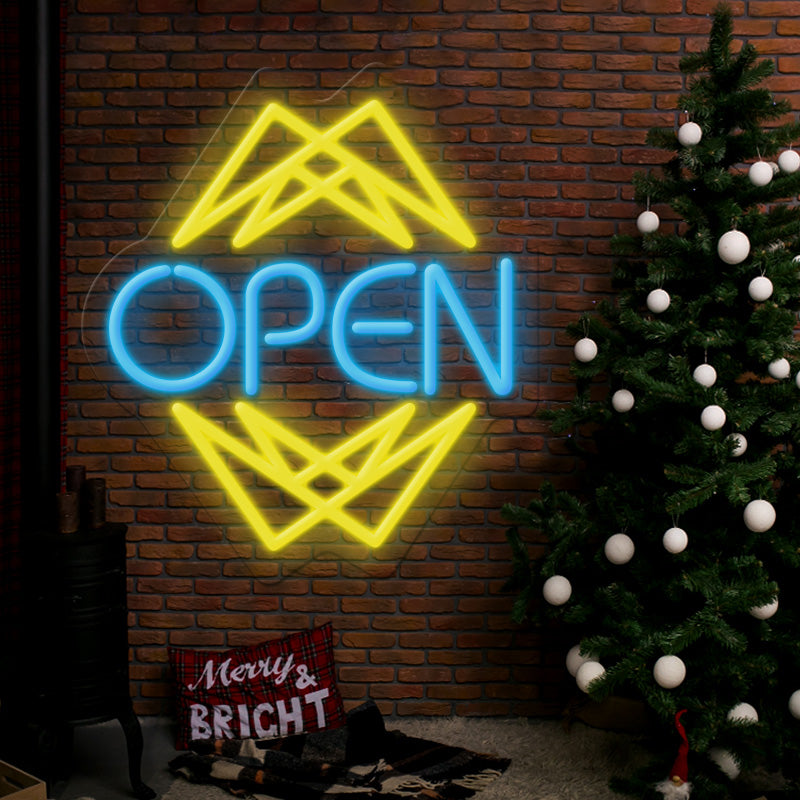 Open Neon Sign Shop Business Decor Sign