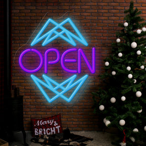 Open Neon Sign Shop Business Decor Sign