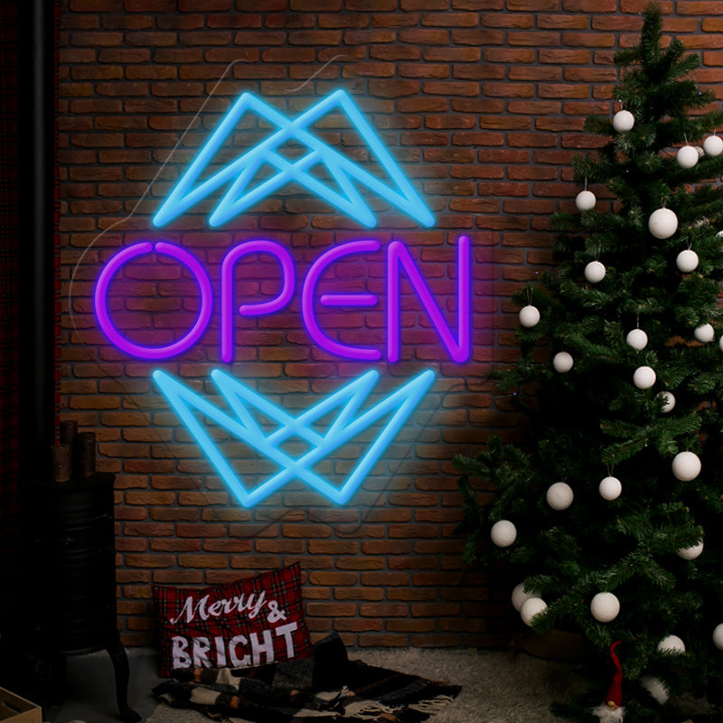 Open Neon Sign Shop Business Decor Sign