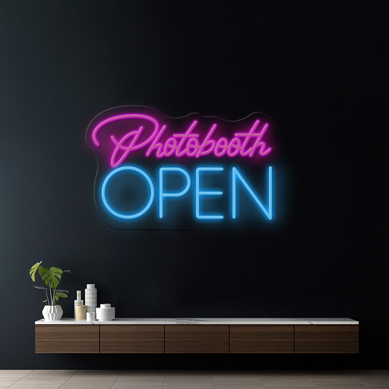 Photo Booth Studio Open Led Neon Sign