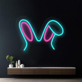 Bunny Ear Led Neon Sign Gaming Room Decor Sign