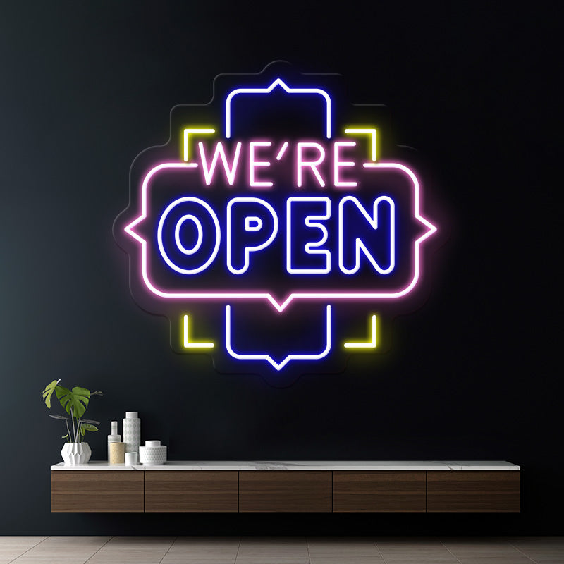 We're Open Led Neon Sign Business Shop Decor Sign