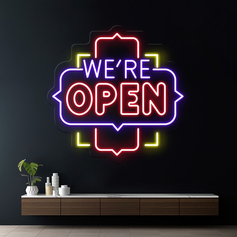 We're Open Led Neon Sign Business Shop Decor Sign