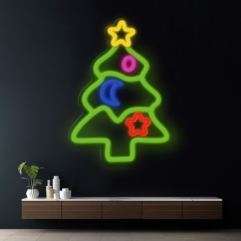 Christmas Tree Led Neon Sign Home Party Decor Sign