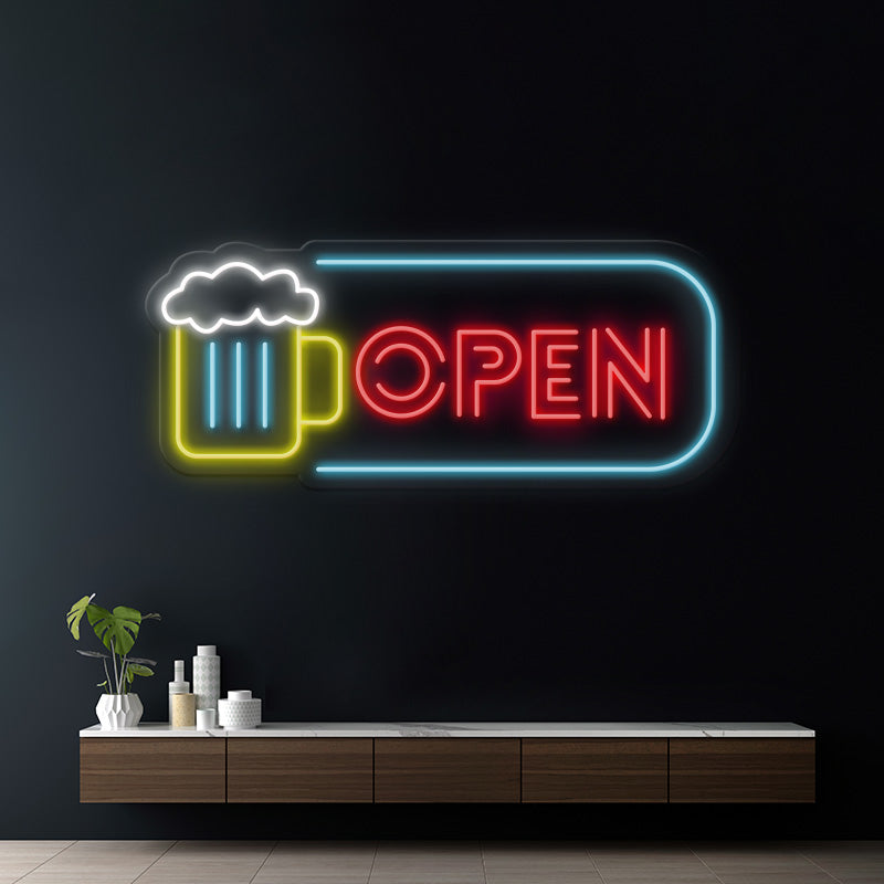 Bar Open Led Neon Sign Shop Decor Sign