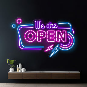 Colorful We're Open Led Neon Sign