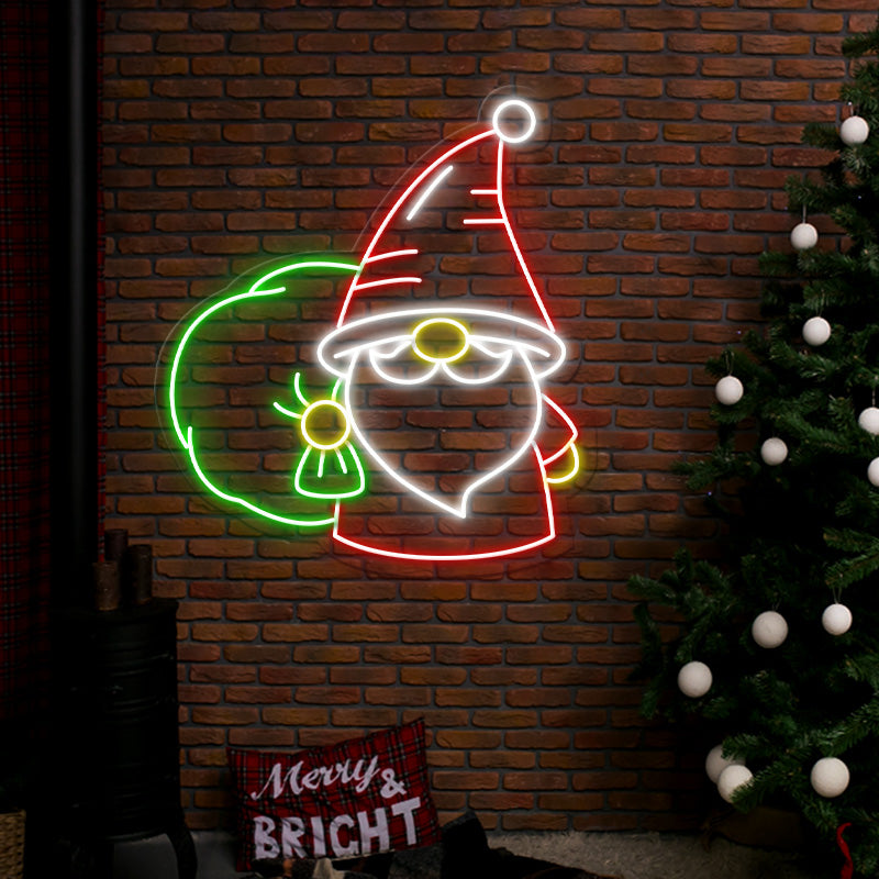 Christmas Santa Led Neon Sign Business Shop Decor Sign