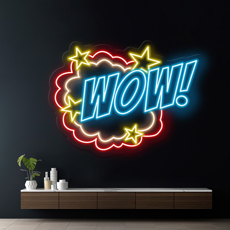 WOW Led Neon Sign