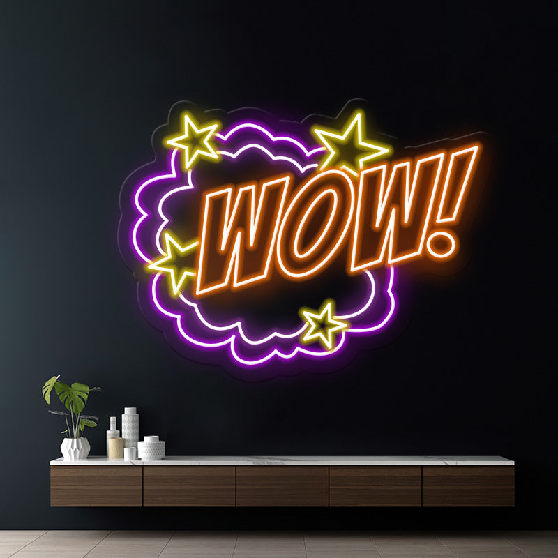 WOW Led Neon Sign