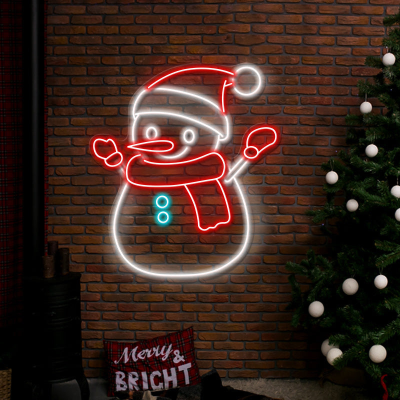 Snowman Christmas Neon Sign Festival Decoration