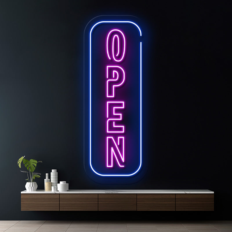 Open Neon Sign Shop Business Decor Sign