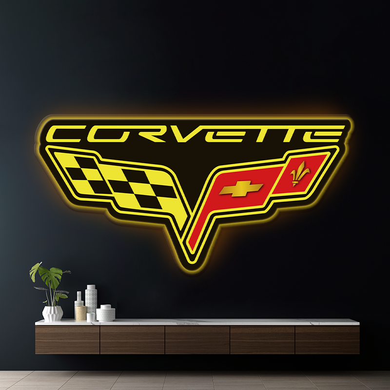 Corvette Neon Sign Garage Decor Led Neon Sign