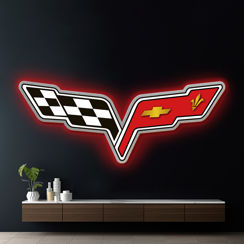 Corvette Led  Neon Sign for Garage Decor