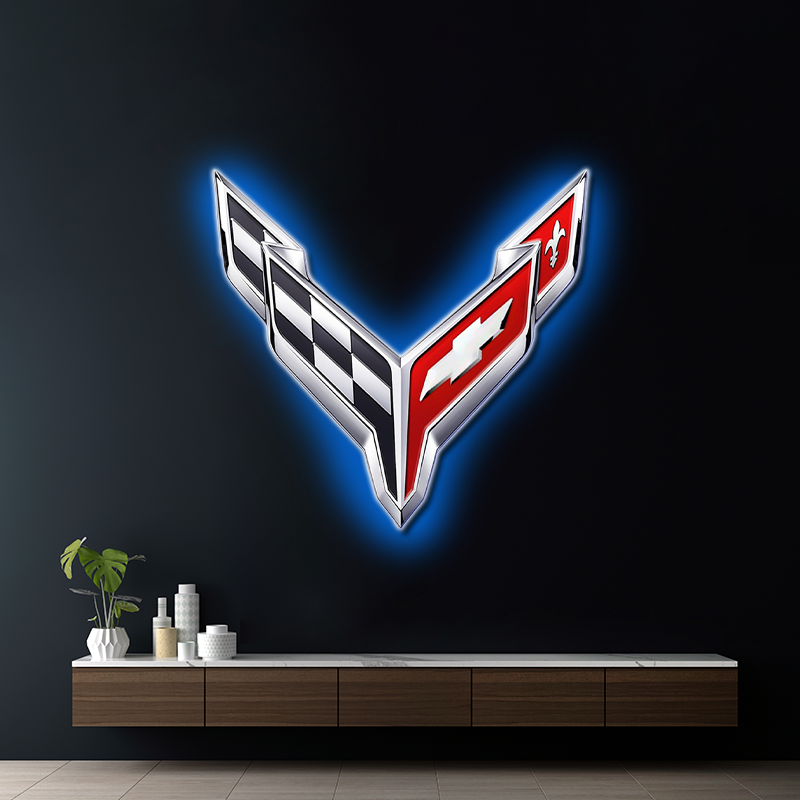 Corvette Led  Neon Sign Man Cave Neon Sign