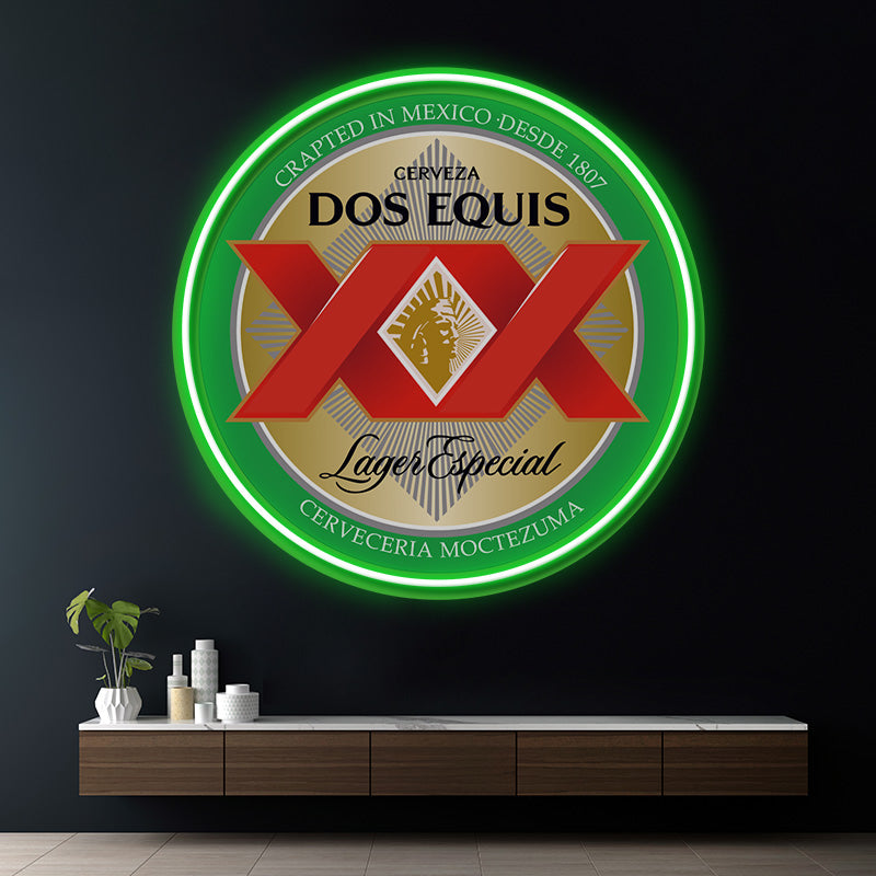 Dos Equis  Beer Logo Led Neon Sign Man Cave Gift